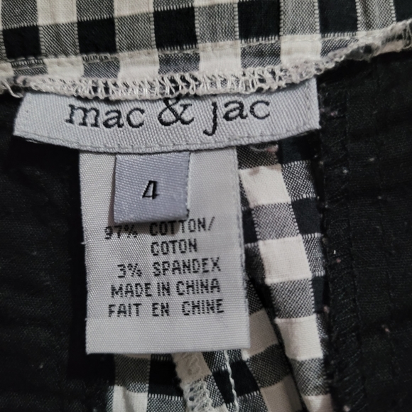 Mac & Jac plaid black & white pants - Picture 7 of 9